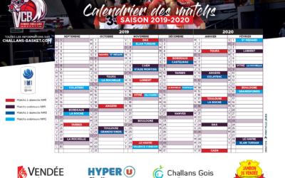 Calendrier NM1 / NM3 saison 2019/2020