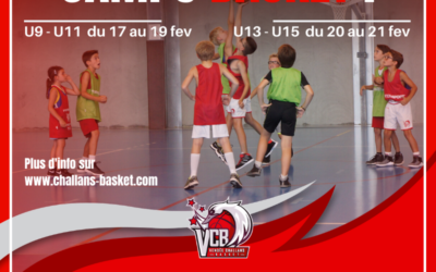 CAMPS BASKET VACANCES FEVRIER 2020