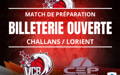 La billetterie VCB/LORIENT est ouverte
