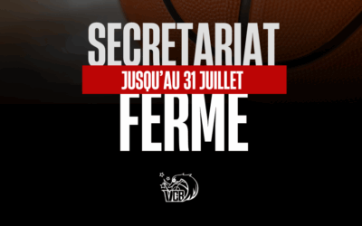 Fermeture estivale du secrétariat